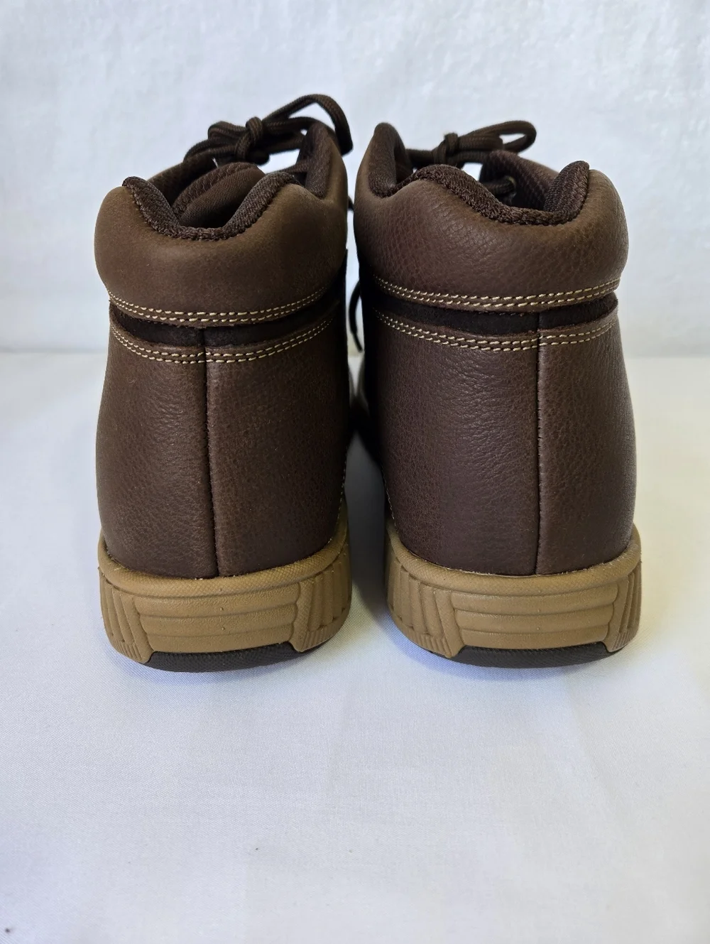 Orthofeet Brown Leather Comfort Boots Men’s 10 Casual Walking Shoes